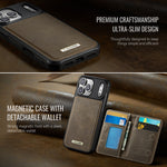 CASEME ME80 Series For iPhone 18 Pro Max / 17 Pro Max Magnetic Case RFID Blocking Leather PC TPU Phone Cover with Detachable Wallet