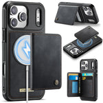 CASEME ME80 Series For iPhone 18 Pro Max / 17 Pro Max Magnetic Case RFID Blocking Leather PC TPU Phone Cover with Detachable Wallet