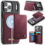 CASEME ME80 Series For iPhone 18 Pro Max / 17 Pro Max Magnetic Case RFID Blocking Leather PC TPU Phone Cover with Detachable Wallet
