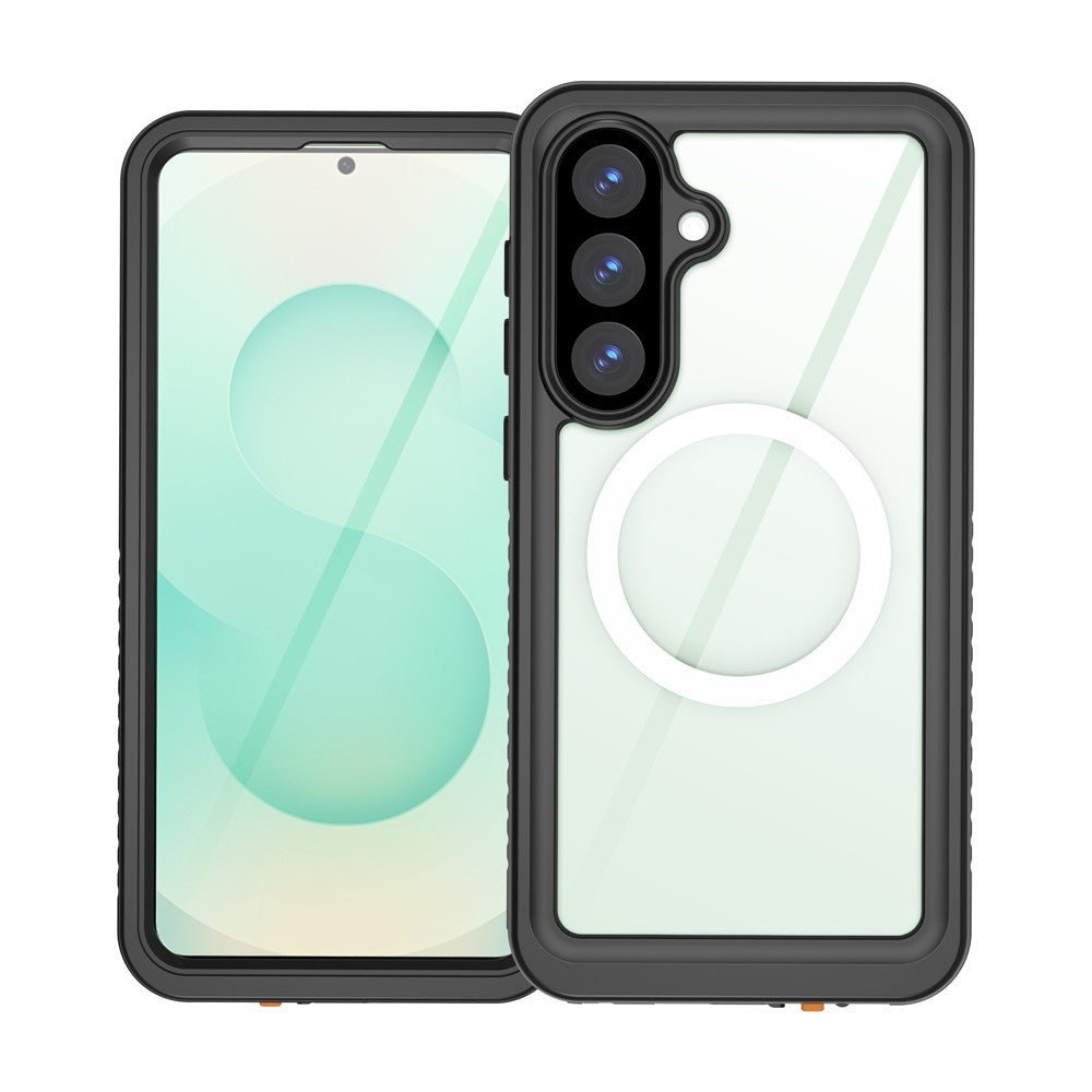 REDPEPPER FS-serien vandtæt IPX8-etui til Samsung Galaxy S26+, PC TPU PET gennemsigtigt magnetisk mobilcover
