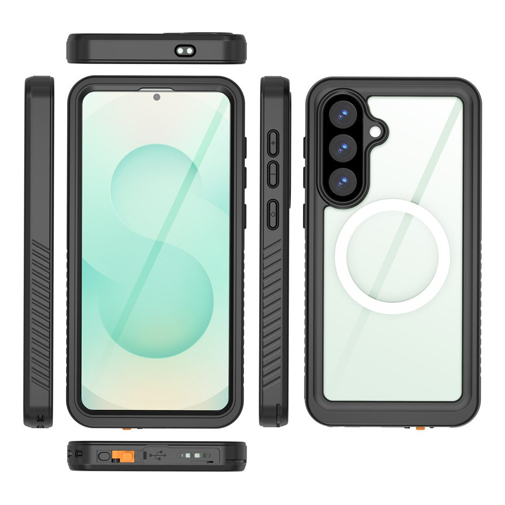 REDPEPPER FS Series For Samsung Galaxy S26+ IPX8 Waterproof Case PC TPU PET Clear Magnetic Phone Cover