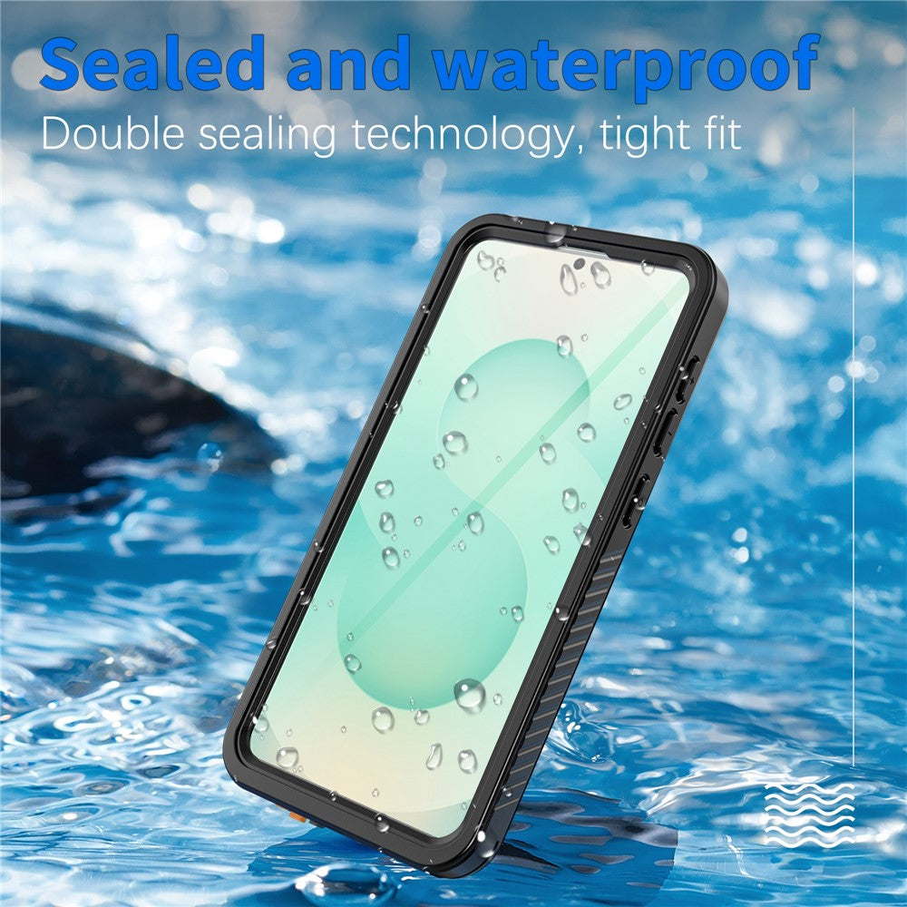REDPEPPER FS-serien vandtæt IPX8-etui til Samsung Galaxy S26+, PC TPU PET gennemsigtigt magnetisk mobilcover