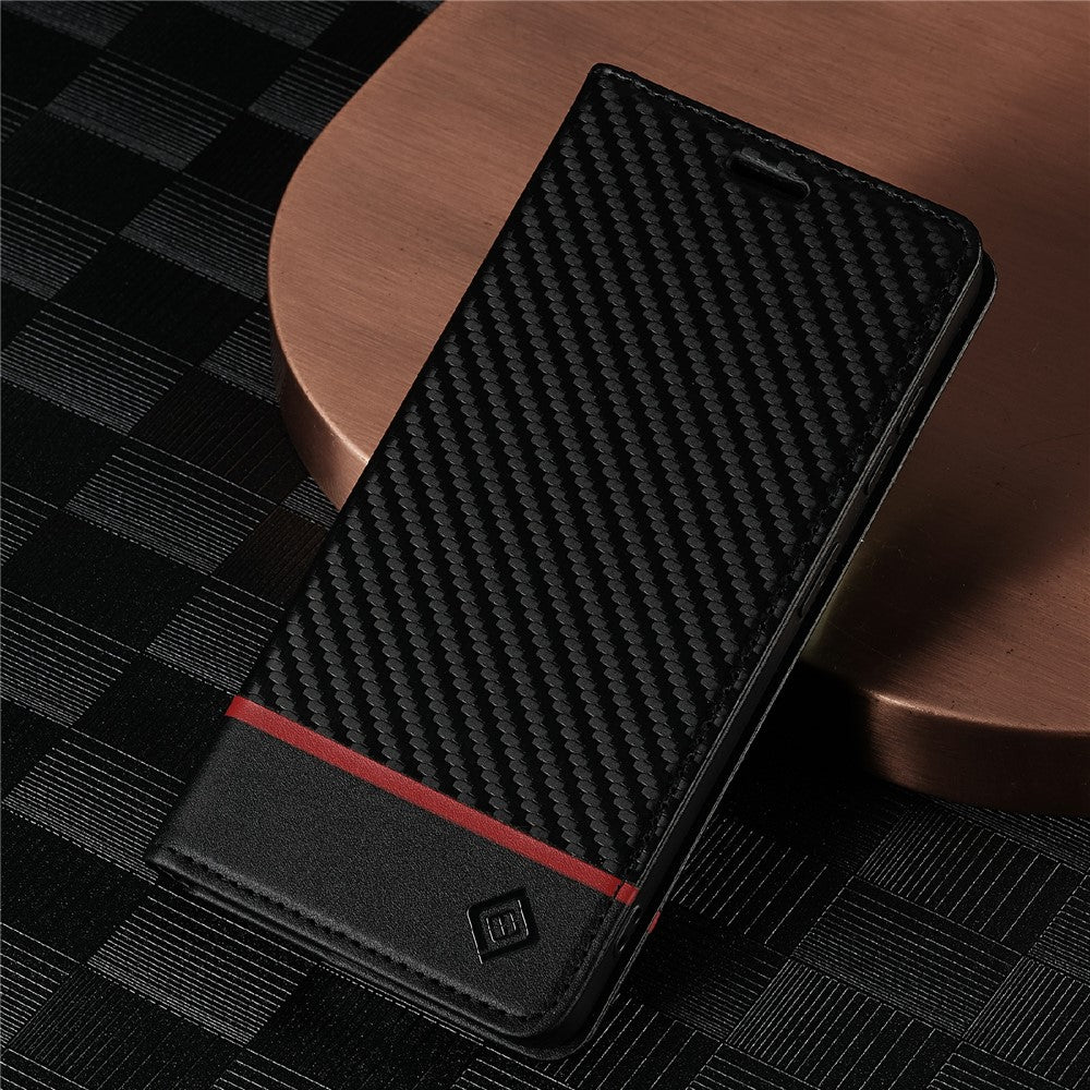 LC.IMEEKE For Samsung Galaxy A57 5G Wallet Case Carbon Fiber Texture Leather Phone Cover