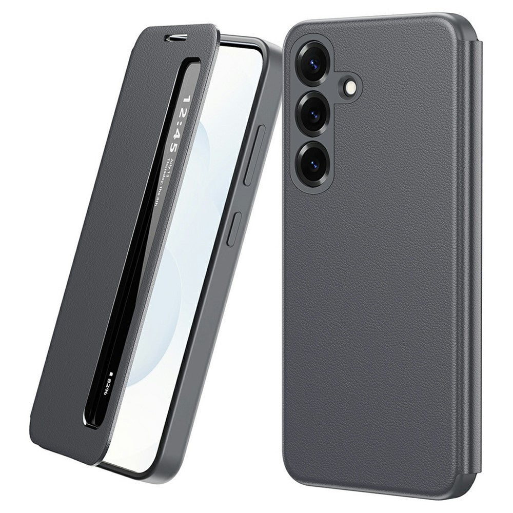 Läderfodral för Samsung Galaxy S26+ med Smart View Window-funktion