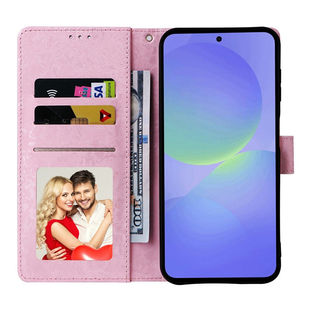 For Samsung Galaxy A37 5G Case RFID Blocking Flower Leather Phone Cover