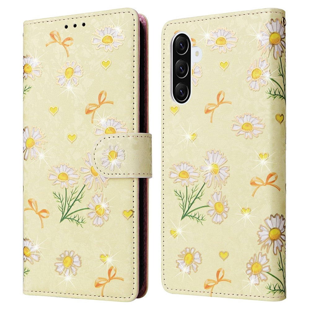 For Samsung Galaxy A37 5G Case RFID Blocking Flower Leather Phone Cover
