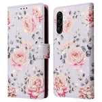 For Samsung Galaxy A37 5G Case RFID Blocking Flower Leather Phone Cover