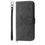 For Oppo Reno15 F 5G Wallet Case Flower Pattern PU Leather Phone Cover with Strap