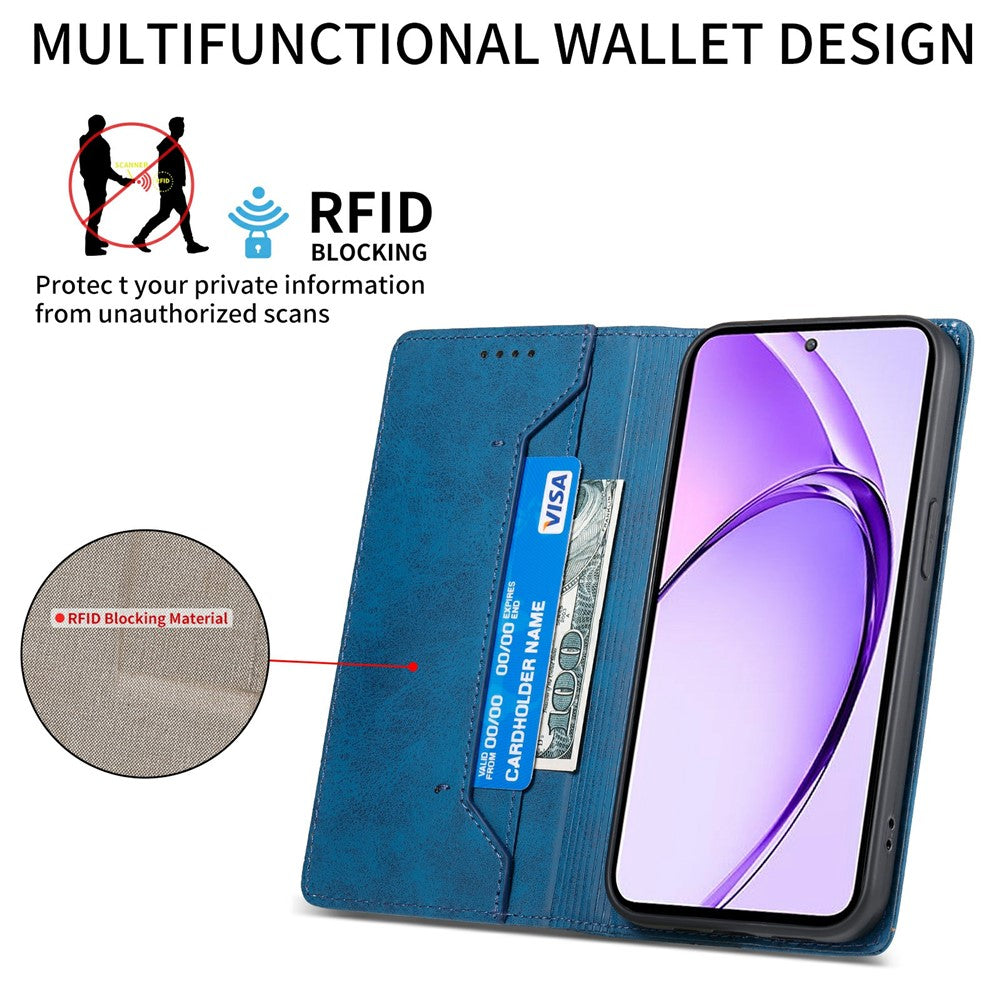 For Oppo Reno15 F 5G Wallet Case RFID Blocking PU Leather Phone Cover