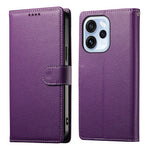 For Oppo Reno15 F 5G Case Magnetic Snap Litchi Texture Leather Wallet Phone Cover with Wrist Strap