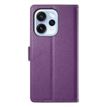 For Oppo Reno15 F 5G Case Magnetic Snap Litchi Texture Leather Wallet Phone Cover with Wrist Strap