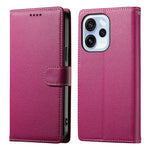For Oppo Reno15 F 5G Case Magnetic Snap Litchi Texture Leather Wallet Phone Cover with Wrist Strap
