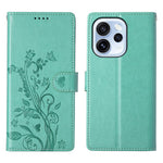 Oppo Reno15 F 5G Plånboksfodral Fjärilsblommigt PU-läder mobilskal med Handledsrem