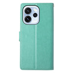 Oppo Reno15 F 5G Plånboksfodral Fjärilsblommigt PU-läder mobilskal med Handledsrem