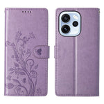 Oppo Reno15 F 5G Plånboksfodral Fjärilsblommigt PU-läder mobilskal med Handledsrem