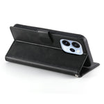 For Oppo Reno15 F 5G Case Stand Wallet Calf Texture PU Leather Flip Phone Cover with Wrist Strap