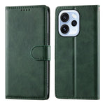 For Oppo Reno15 F 5G Case Stand Wallet Calf Texture PU Leather Flip Phone Cover with Wrist Strap