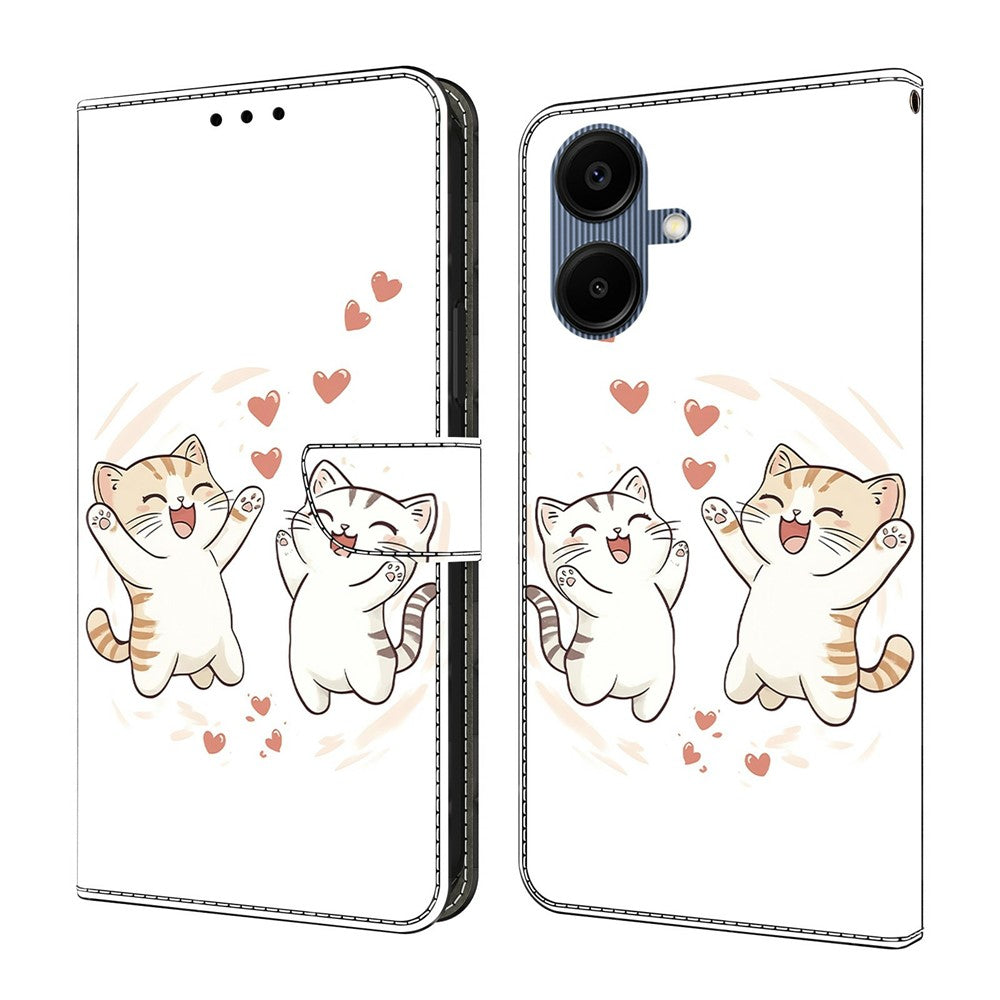 For Samsung Galaxy A08 5G / A08 4G / A07 5G / A07 4G Wallet Case Foldable Stand Pattern Printing Leather Flip Phone Cover