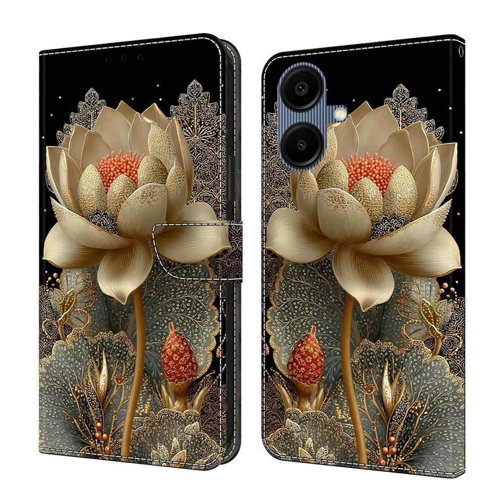 For Samsung Galaxy A08 5G / A08 4G / A07 5G / A07 4G Wallet Case Foldable Stand Pattern Printing Leather Flip Phone Cover