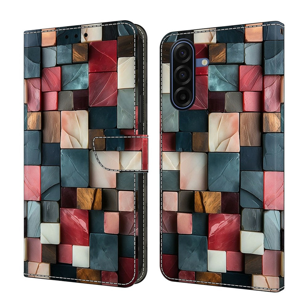 Samsung Galaxy A37 5G Plånboksfodral Vikbart Stativ Mönster Tryck Läder Flip mobilfodral