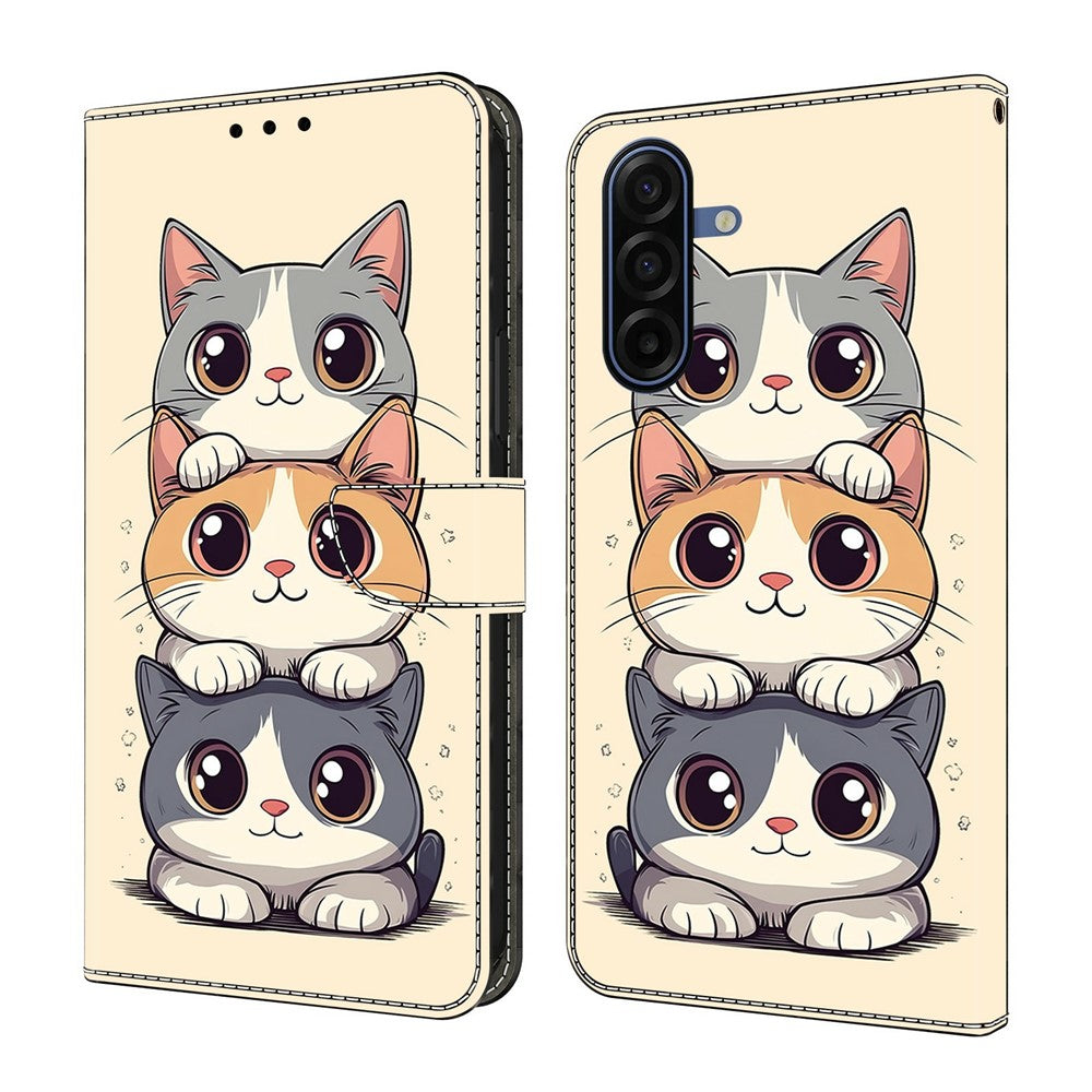 Samsung Galaxy A57 5G Plånboksfodral Vikbart Stativ Mönster Tryck Läder Flip mobilfodral