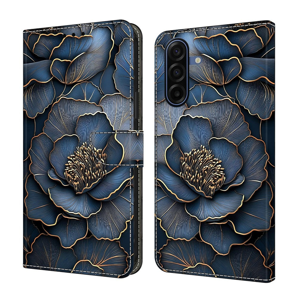 Samsung Galaxy A57 5G Plånboksfodral Vikbart Stativ Mönster Tryck Läder Flip mobilfodral