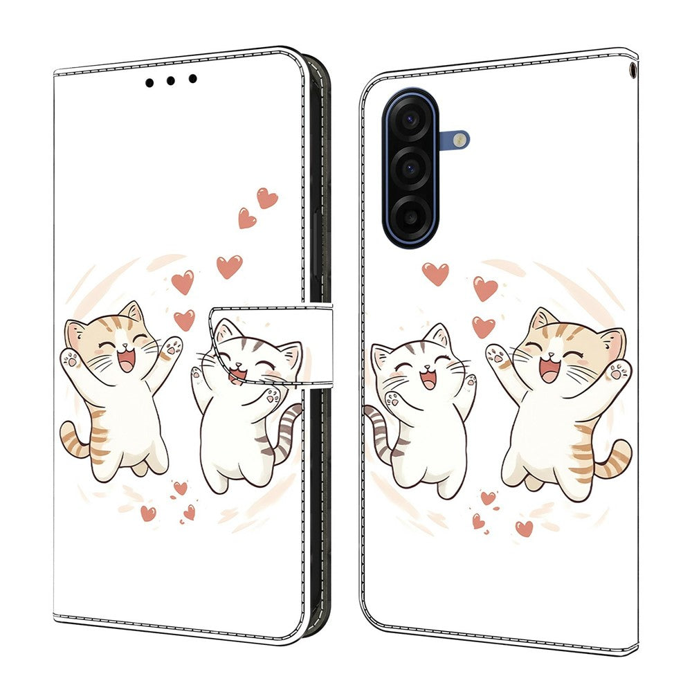 Samsung Galaxy A57 5G Plånboksfodral Vikbart Stativ Mönster Tryck Läder Flip mobilfodral