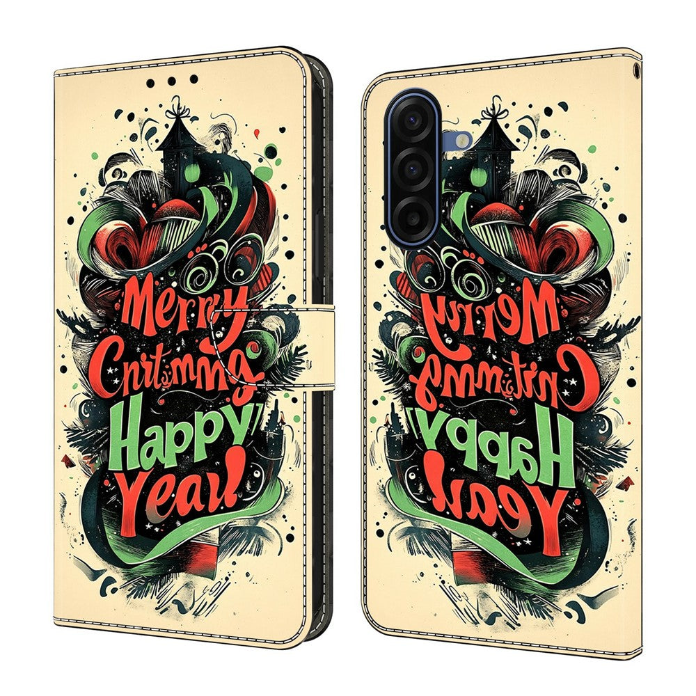 Samsung Galaxy A57 5G Plånboksfodral Vikbart Stativ Mönster Tryck Läder Flip mobilfodral
