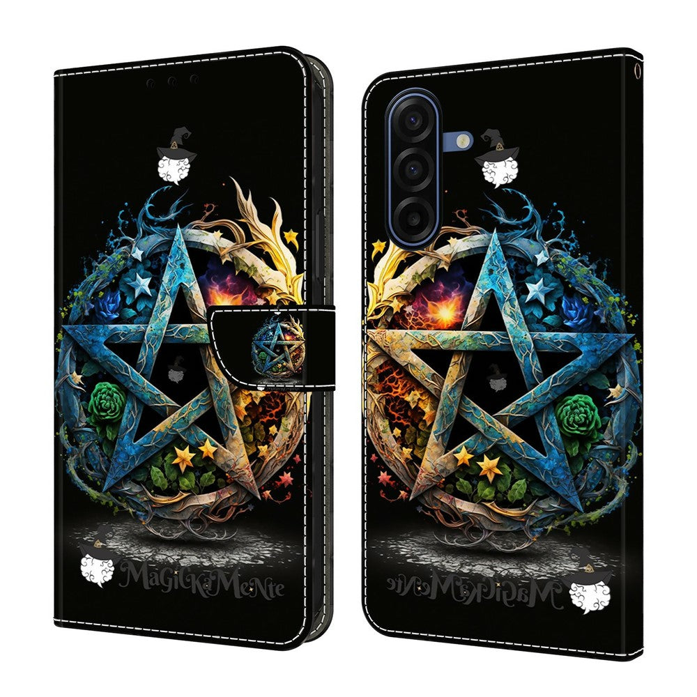 Samsung Galaxy A57 5G Plånboksfodral Vikbart Stativ Mönster Tryck Läder Flip mobilfodral