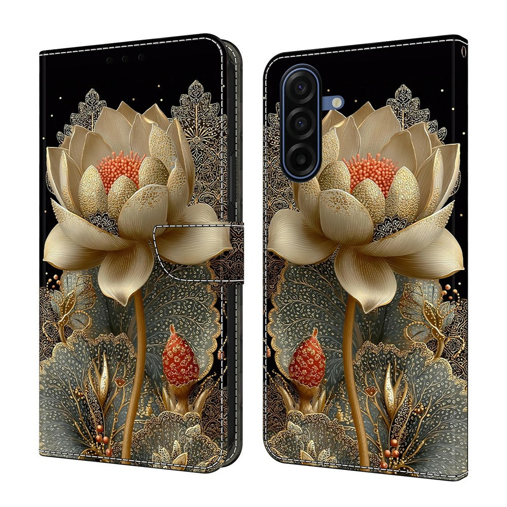 Samsung Galaxy A57 5G Plånboksfodral Vikbart Stativ Mönster Tryck Läder Flip mobilfodral