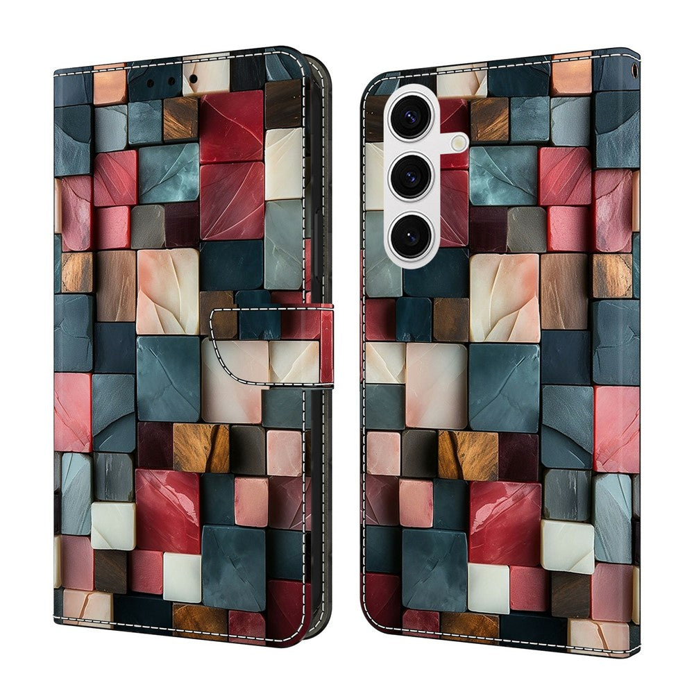 For Samsung Galaxy S26 Wallet Case Foldable Stand Pattern Printing Leather Flip Phone Cover