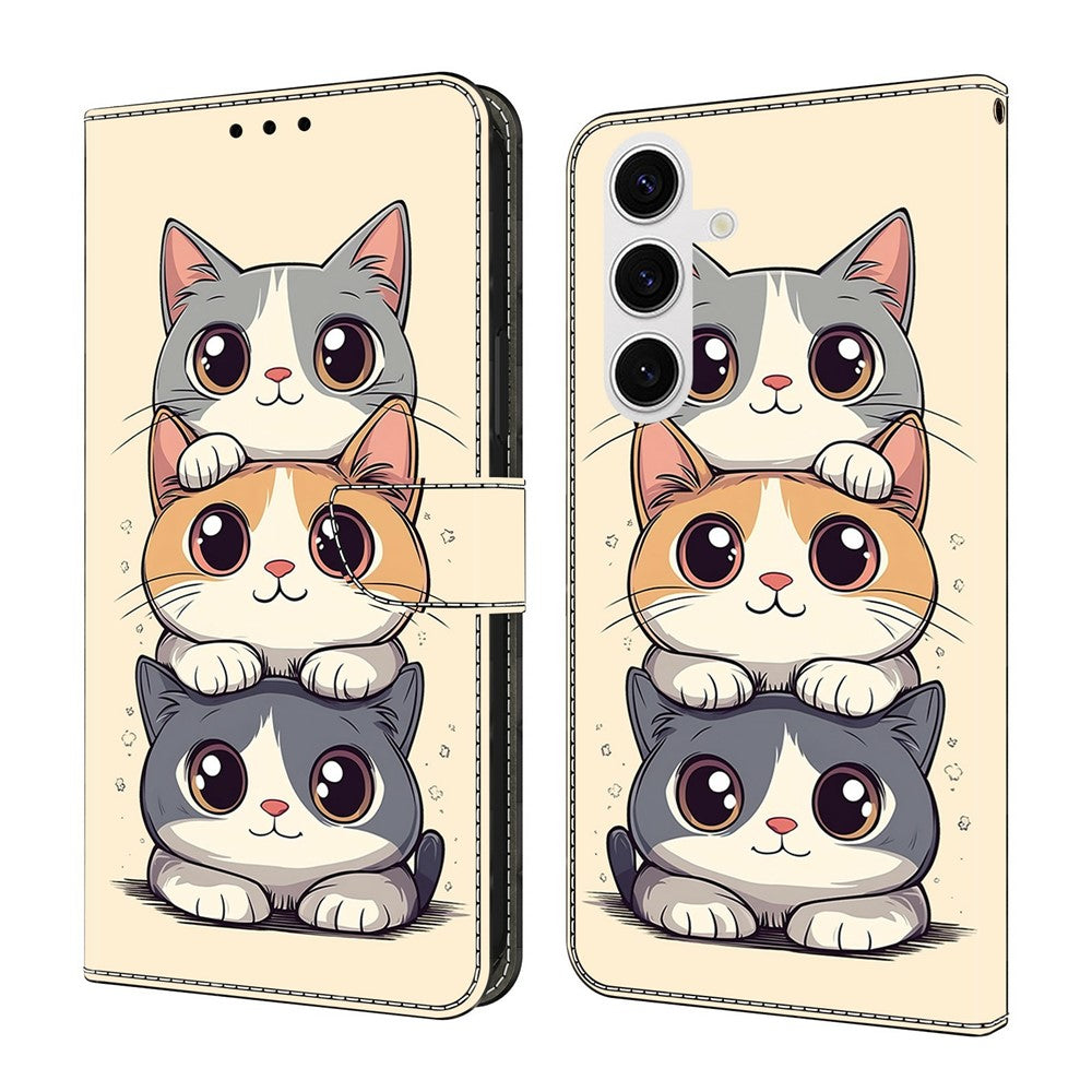 For Samsung Galaxy S26 Wallet Case Foldable Stand Pattern Printing Leather Flip Phone Cover