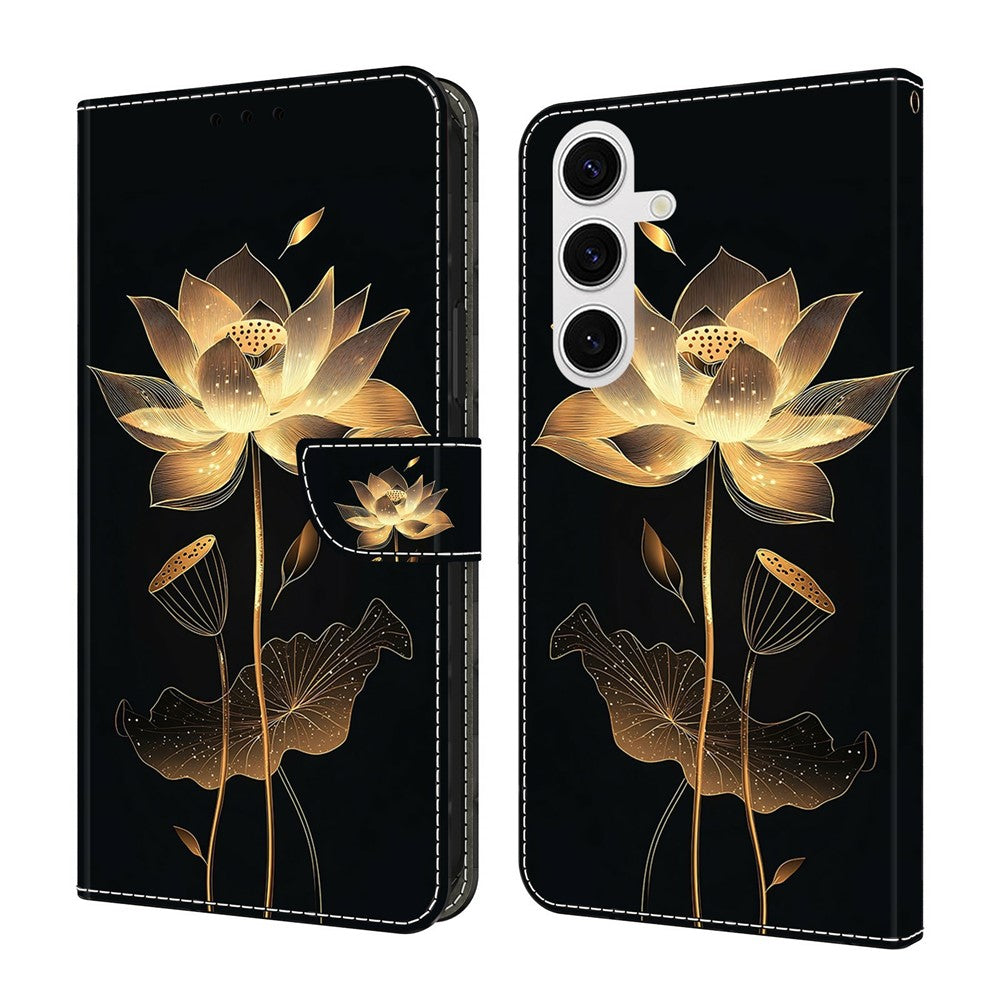 For Samsung Galaxy S26 Wallet Case Foldable Stand Pattern Printing Leather Flip Phone Cover