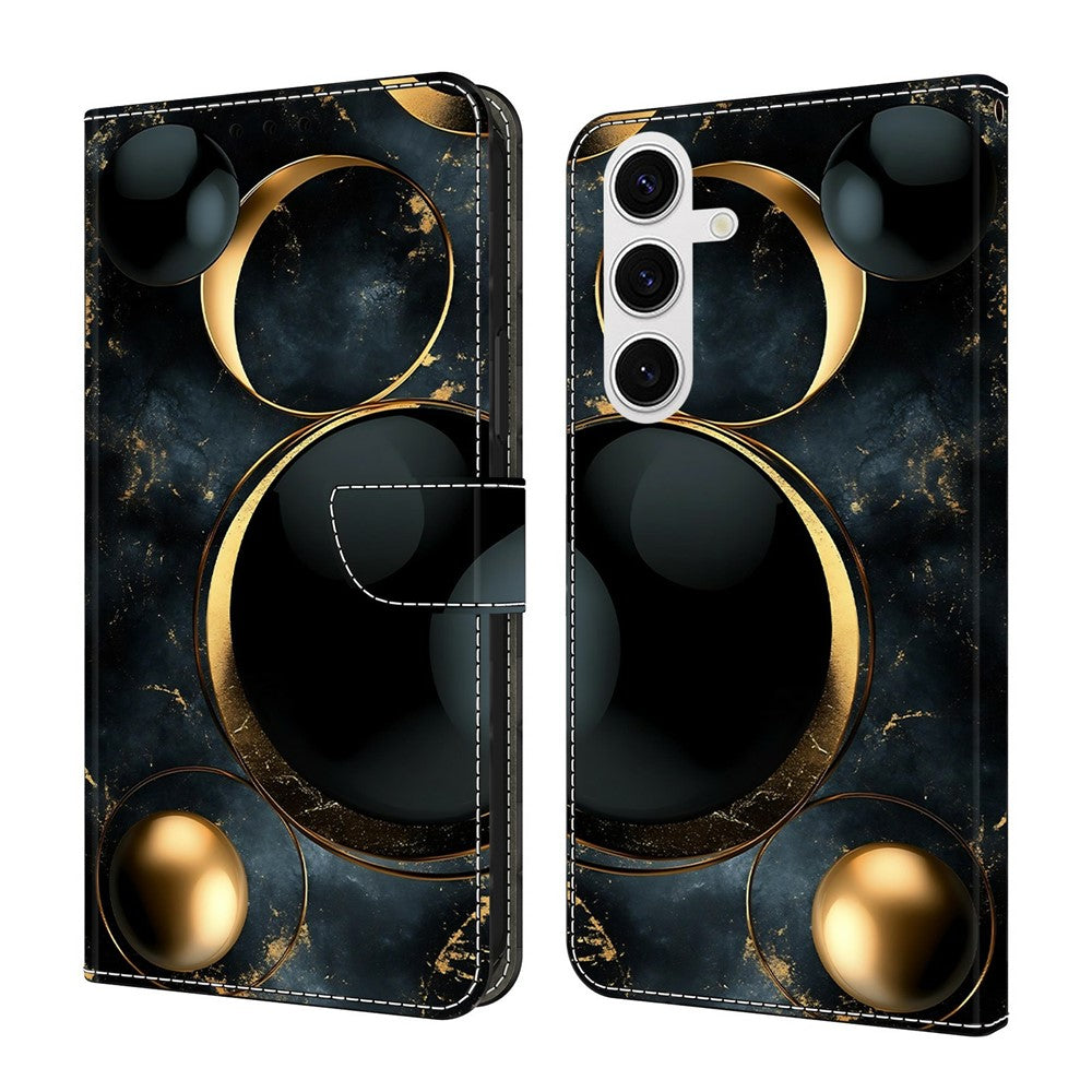 For Samsung Galaxy S26 Wallet Case Foldable Stand Pattern Printing Leather Flip Phone Cover