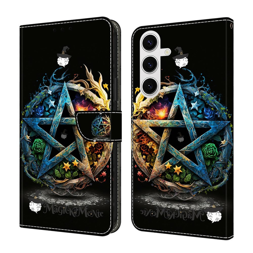 For Samsung Galaxy S26 Wallet Case Foldable Stand Pattern Printing Leather Flip Phone Cover