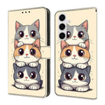 Samsung Galaxy S26+ Plånboksfodral Vikbart Stativ Mönstertryck Läder Flipfodral