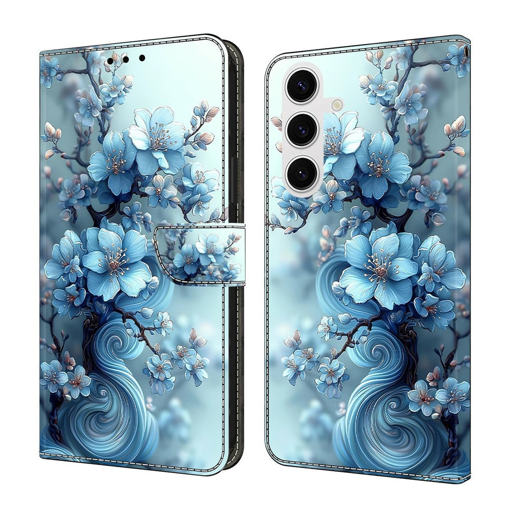 Samsung Galaxy S26+ Plånboksfodral Vikbart Stativ Mönstertryck Läder Flipfodral
