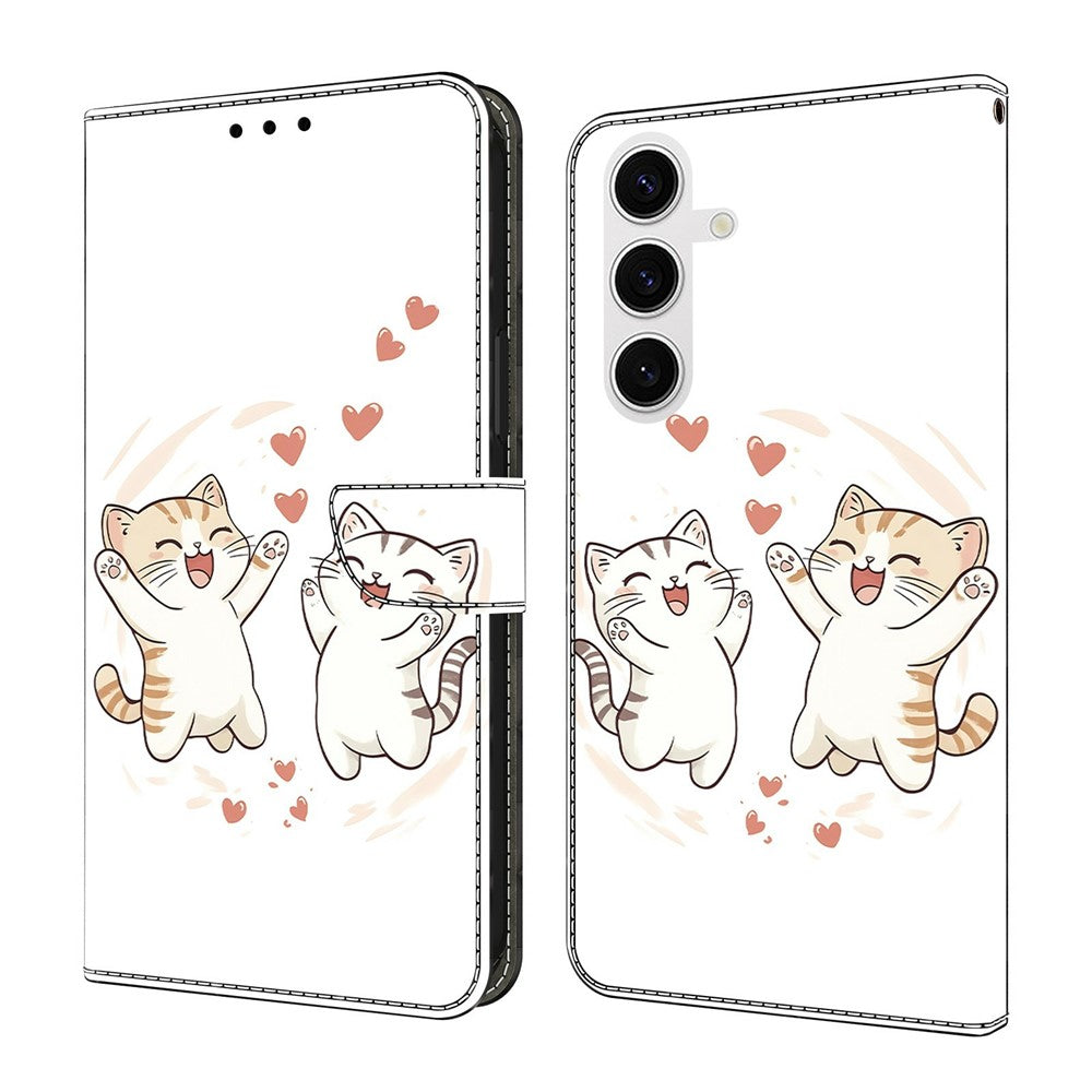 Samsung Galaxy S26+ Plånboksfodral Vikbart Stativ Mönstertryck Läder Flipfodral