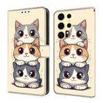 Samsung Galaxy S26 Ultra Plånboksfodral Vikbart Stativ Mönstertryck Läder Flipfodral