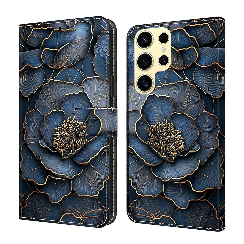 Samsung Galaxy S26 Ultra Plånboksfodral Vikbart Stativ Mönstertryck Läder Flipfodral