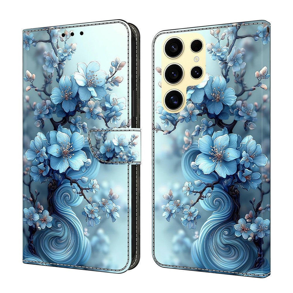 Samsung Galaxy S26 Ultra Plånboksfodral Vikbart Stativ Mönstertryck Läder Flipfodral
