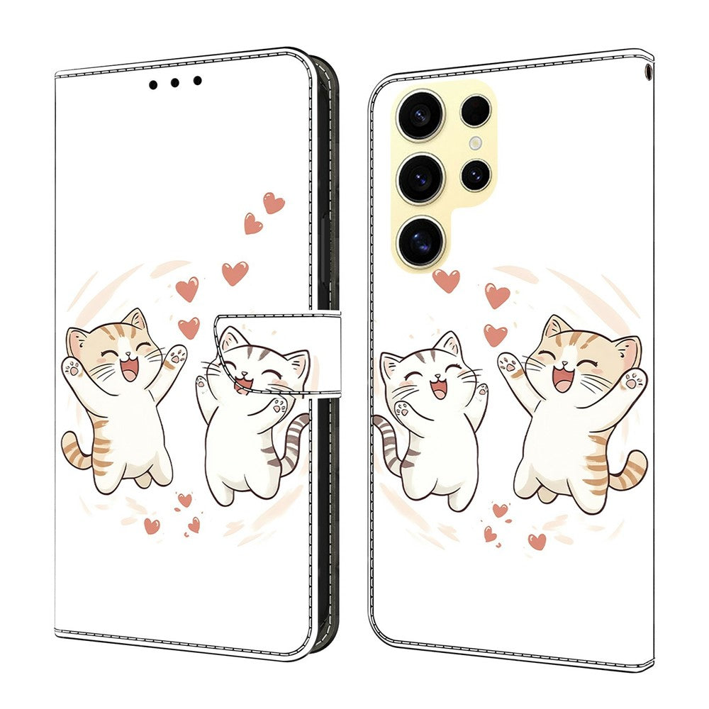 Samsung Galaxy S26 Ultra Plånboksfodral Vikbart Stativ Mönstertryck Läder Flipfodral