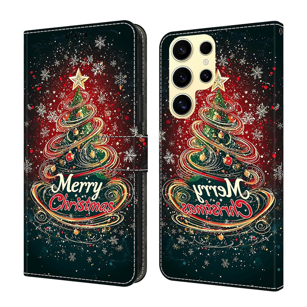 Samsung Galaxy S26 Ultra Plånboksfodral Vikbart Stativ Mönstertryck Läder Flipfodral