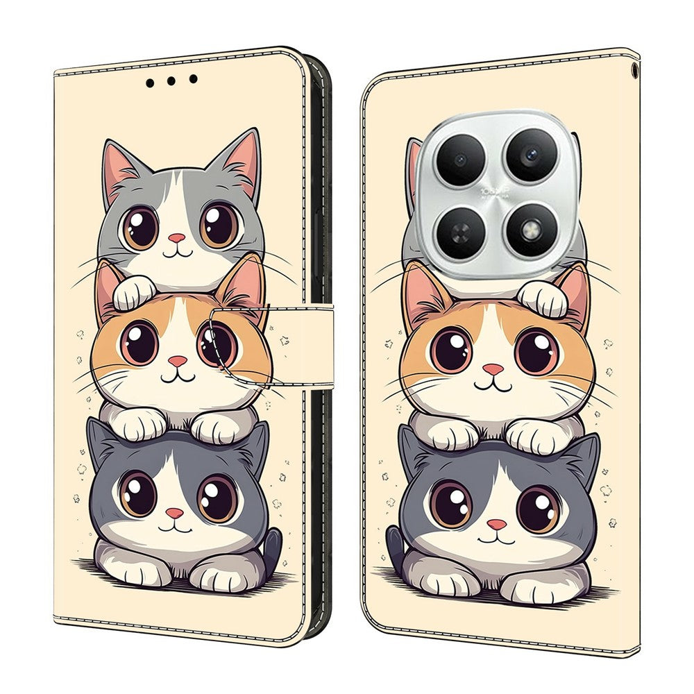 For Xiaomi Poco M8 5G / Redmi Note 15 5G (Global) Wallet Case Foldable Stand Pattern Printing Leather Flip Phone Cover