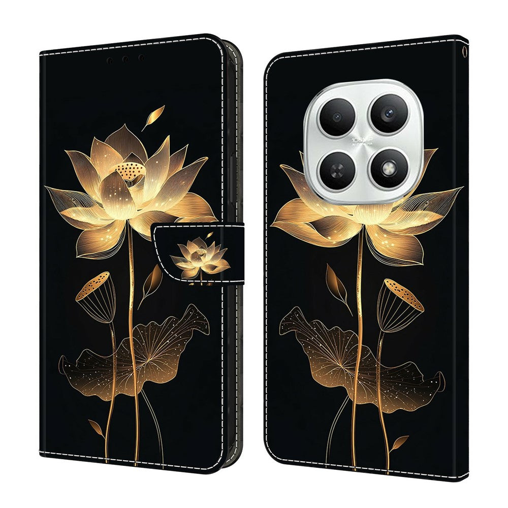 For Xiaomi Poco M8 5G / Redmi Note 15 5G (Global) Wallet Case Foldable Stand Pattern Printing Leather Flip Phone Cover