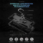 For Samsung Galaxy S23 Military Grade Shock-absorbing Case Ring Kickstand Design PC + TPU Back Cover