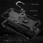 For Samsung Galaxy S23+ Fall-proof Military Grade Case Ring Kickstand Design PC + TPU Back Cover