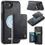 CASEME For iPhone 17e / 16e Magnetic Case  ME80 Series Leather PC TPU Phone Cover with Detachable Wallet