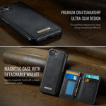 CASEME For iPhone 17e / 16e Magnetic Case  ME80 Series Leather PC TPU Phone Cover with Detachable Wallet