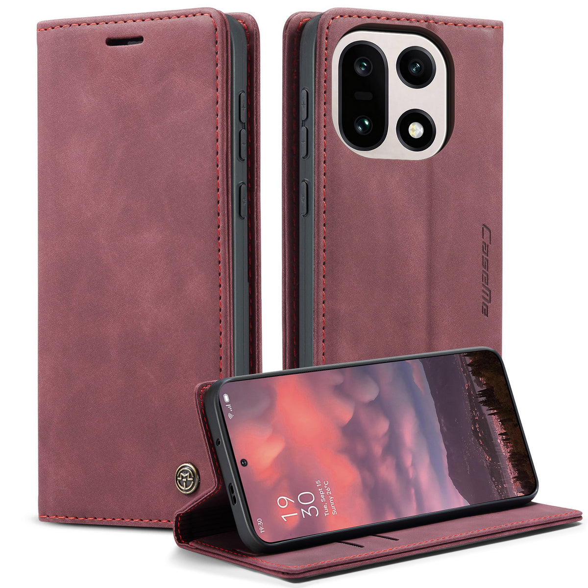 CASEME För OnePlus 15 5G Plånboksfodral 013-serien PU-lädermobilfodral med stativ